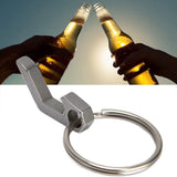 Mini Beer Bottle Opener Keychain Key Ring Small Tool Steel Keyring Camping