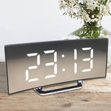 Large Led Digital Clock Bedside Table Alarm Clock Temperature Time Display Decor