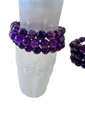1pc Amethyst Crystal Beads Bracelet 8mm Gemstone Healing