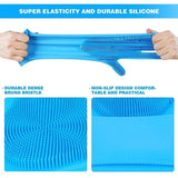 Magic Silicone Rubber Dish Washing Gloves Kitchen Scrubber Cleaning Sponge Grey