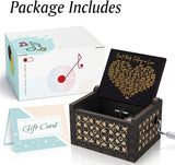Wooden Music Box Vintage Anniversary Wedding Can’t Help Falling in Love Gift