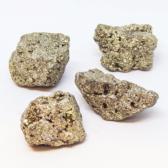 4x Natural  Pyrite Iron Stones Crystal Stone Specimen Nugget Mineral