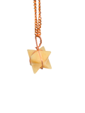 Yellow Aventurine Merkaba Crystal Pendant Copper Necklace Gemstone