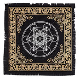 Sacred Geometry Black Gold Altar Scarf Fashion Cloth Decor Art Poster 60x60cm