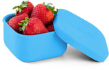 OmieBox Silicone Leakproof Snack Containers To Go Food Storage - 280ml Blue
