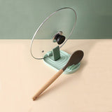 Style Pot Lid Shovel Storage Rack Practical Kitchen Pot Lid Spatula Holder Blue