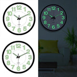 305mm Luminous Wall Clock Glow In The Dark Silent Quartz Indoor Home Modern Clock