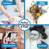 2pcs Clear Gloss Spray Sealant Smudge Proof Moisture Resistant Art Craft Photos