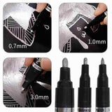 Nib Liquid Chrome Silver Pump Marker Paint Pen Gloss Mirror Effect - 0.7mm
