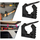 2x Car Rubber Clamps Shovel Axe Holder 25-45mm Diameter Easy to Use Fixed Bases