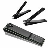 3Pcs Manicure Nail Cutter Stainless Steel Nail Clipper Toenail Trimm Black Set