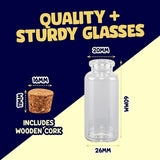 8x Corked Lid Glass Bottles Decoration Craft Wedding Projects 60 x 26mm