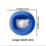 3pcs Pet Hair Remover For Laundry Dryer Balls Reusable Saves Drying - Blue