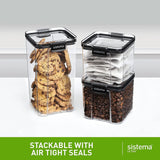 3 Pcs Sistema Ultra Airtight Pantry Storage Kitchen Organisation Containers
