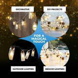 Home Master 30PCE Jar Shaped Mini Lights LED Warm White Battery Operated - Warm