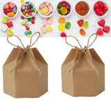 50pcs Xmas Candy Gift Box Bag Pillow Favor Kraft Paper Gift Favour Wedding Party