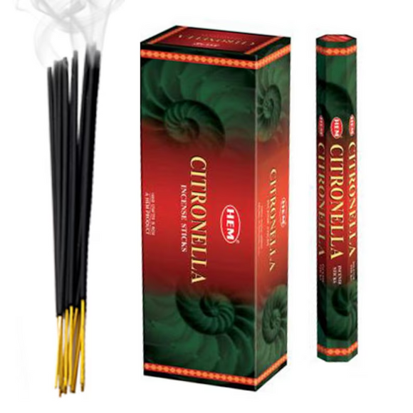 HEM Hexa Precious Citronella Incense Scent Meditation Aroma Fragrance 120 Sticks