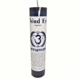 Pillar Candle Third Eye Intuition Decor Meditation Mind Relax 3.8cm x 17.8cm