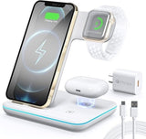 3 in 1 Wireless Charger 15W Fast Wireless Charging Station 3-In-1 Wireless Dock