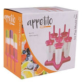 Appetito Star Ice Pop Mould Fuchsia Set of 6 Refillable Ice Pop Sticks