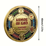 Coin Armor Commemorative Coin Metal Badge Double-sided Painted Armor Of God