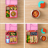 OmieBox Hot & Cold Bento Lunch Box Kids Food Storage Container - Pink Berry