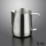 Milk Coffee Jug Latte Espresso Frothing Scale Pitcher Stainless Steel 600ml