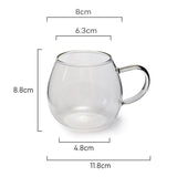 4x Nova Coffee Tea Mug Glasses Borosilicate Cup Drinks Glass 380ml