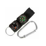 3in1 Compass Thermometer Outdoor Hiking Tactical Survival Carabiner Key Ring