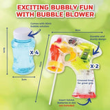 1x Bubble Blower Machine  Fun Automatic Bubble Maker Gun Kids Outdoor Toy