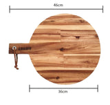 Paddle Serving Board St. Claire Acacia Wooden Tray Pizza Cheese Round 46x36cm