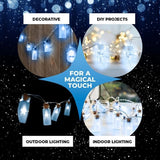 10pce Mini Jar Shaped Lights LED Home Master Battery Operated - Cool White