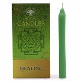 Pack of 10 Candle Healing Green Tree Candles Rituals Spells - Green