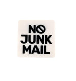 3pcs Peel & Stick  Sign No Junk Mail Handy Hardwar Quality Material - 55x55 mm