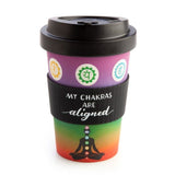Eco-to-Go Bamboo Coffee Tea Eco Reusable Cup My Chakras are Aligned - 470ml