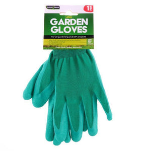 1 Pair Garden Gloves Latex Grip Garden Greens Durable Comfortable Adult Size