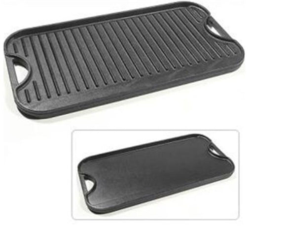 Classica Pre-Seasoned Cast Iron Reversible Grill 51.5 x 26.5cm Kitchen BBQ