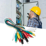 10pcs Electrical Alligator Clips Test lead Jumper Wire Crocodile Cable Wire