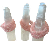 1pc Rose Quartz Crystal Beads Bracelet 8mm Natural Gemstone Healing