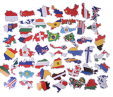 50x Countries Continents Maps Cartoon Graffiti Sticker Decal Mix DIY Skateboard