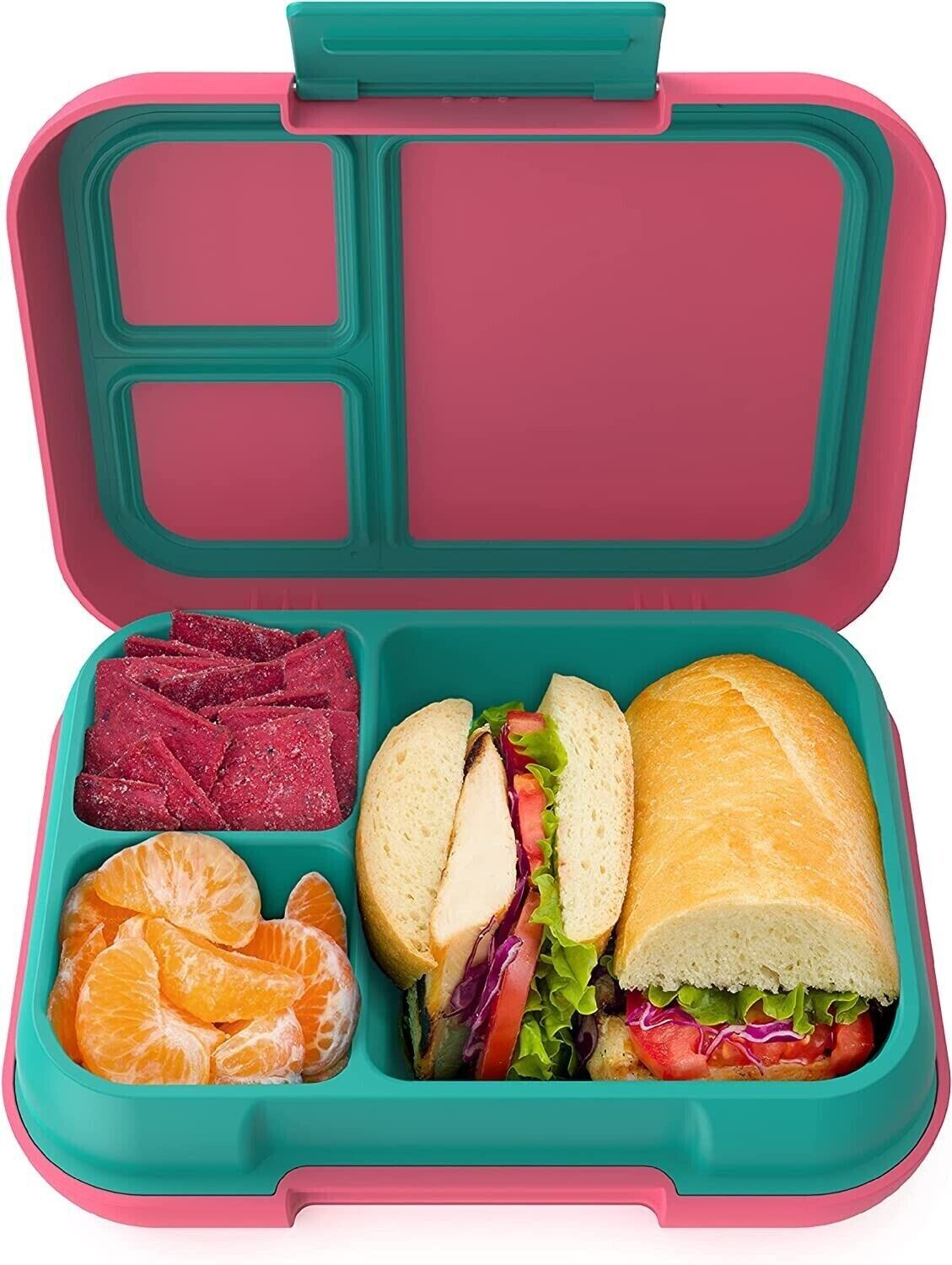 Bentgo Kids' Brights Leakproof, 5 Compartment Bento-Style Kids' Lunch Box -  Coral