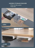 Under Desk Drawer Attachable Storage Hidden Self-Adhesive Desk Draw White