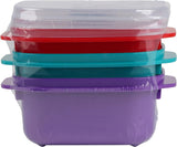 Pack of 3 Pieces Microsafe Oblong Container Capacity Assorted 375ml