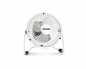 Heller Mini Desk Fan High Velocity Personal USB Powered White 10cm HVF10