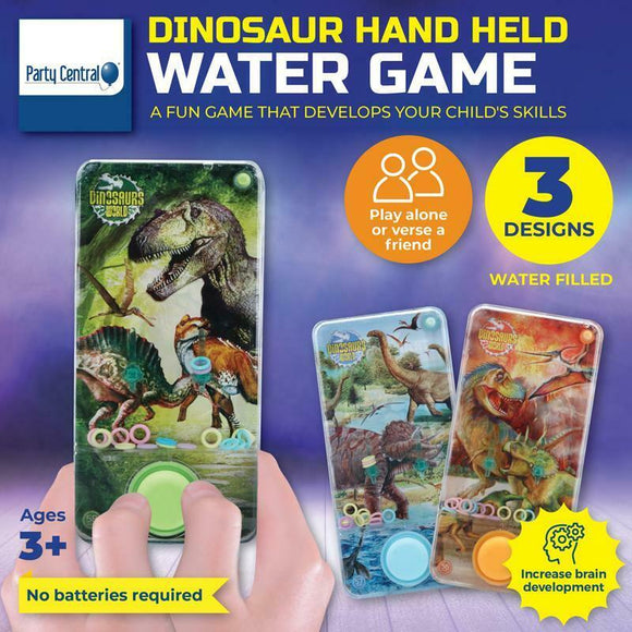 3x Ancient Dinosaur Water Game Ring Toy Handheld Machine Interactive Assorted