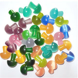 5pcs Natural Mushroom Quartz Crystal Carved Polishing Healing Stone Light Colour