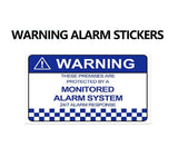 12x Alarm System Monitored Warning Security Stickers Waterproof Security Sign