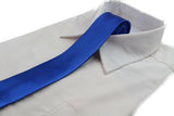 Mens Skinny Tie Plain Wedding Slim Necktie Formal Casual Narrow Party Blue