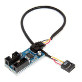 9Pin Extension Cable USB Header Male to Female Splitter Adapter Safe