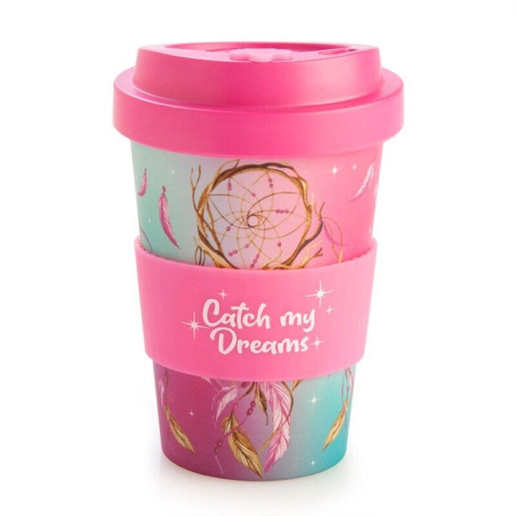 Eco-to-Go Bamboo Coffee Tea Eco Friendly Reusable Cup Catch My Dreams - 470ml